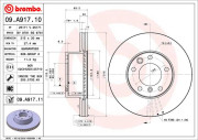 09.A917.11 Brzdový kotouč COATED DISC LINE BREMBO