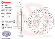 09.A961.21 Brzdový kotouč COATED DISC LINE BREMBO