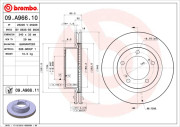 09.A966.11 Brzdový kotouč COATED DISC LINE BREMBO