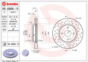 09.A968.1X Brzdový kotouč BREMBO XTRA LINE BREMBO