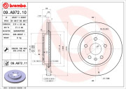 09.A972.11 Brzdový kotouč COATED DISC LINE BREMBO