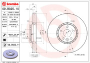 09.B025.11 Brzdový kotouč COATED DISC LINE BREMBO