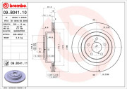 09.B041.11 Brzdový kotouč COATED DISC LINE BREMBO