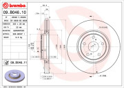 09.B046.11 Brzdový kotouč COATED DISC LINE BREMBO