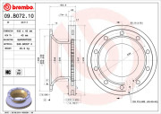 09.B072.10 Brzdový kotouč PRIME LINE BREMBO