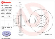 09.B266.11 Brzdový kotouč COATED DISC LINE BREMBO