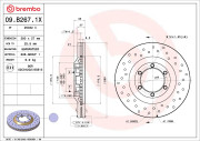 09.B267.1X Brzdový kotouč BEARING DISC LINE BREMBO