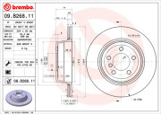 09.B268.11 Brzdový kotouč COATED DISC LINE BREMBO