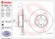 09.B337.21 Brzdový kotouč COATED DISC LINE BREMBO