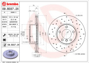 09.B337.2X Brzdový kotouč BREMBO XTRA LINE BREMBO