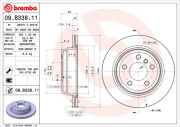 09.B338.11 Brzdový kotouč COATED DISC LINE BREMBO