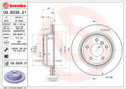 09.B338.21 Brzdový kotouč COATED DISC LINE BREMBO