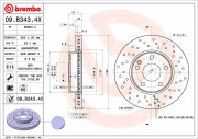 09.B343.4X Brzdový kotouč BEARING DISC LINE BREMBO