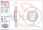 09.B352.11 Brzdový kotouč COATED DISC LINE BREMBO