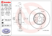 09.B353.11 Brzdový kotouč COATED DISC LINE BREMBO