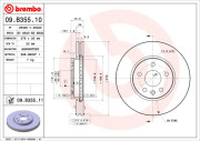 09.B355.11 Brzdový kotouč COATED DISC LINE BREMBO