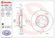 09.B356.11 Brzdový kotouč COATED DISC LINE BREMBO