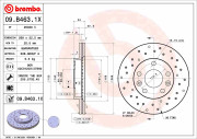 09.B463.1X Brzdový kotouč BEARING DISC LINE BREMBO