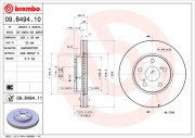 09.B494.11 Brzdový kotouč COATED DISC LINE BREMBO