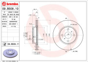 09.B508.11 Brzdový kotouč COATED DISC LINE BREMBO