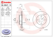 09.B547.10 Brzdový kotouč PRIME LINE BREMBO