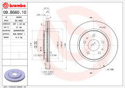 09.B560.10 Brzdový kotouč BREMBO