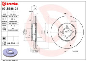 09.B588.21 Brzdový kotouč COATED DISC LINE BREMBO