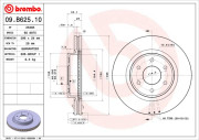 09.B625.10 Brzdový kotouč PRIME LINE BREMBO