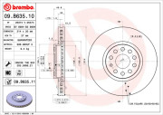 09.B635.11 Brzdový kotouč COATED DISC LINE BREMBO