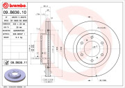 09.B636.11 Brzdový kotouč COATED DISC LINE BREMBO