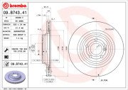 09.B743.41 Brzdový kotouč COATED DISC LINE BREMBO