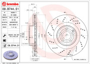 09.B744.51 Brzdový kotouč COATED DISC LINE BREMBO