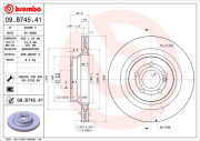 09.B745.41 Brzdový kotouč COATED DISC LINE BREMBO