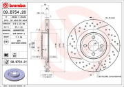 09.B754.21 Brzdový kotouč COATED DISC LINE BREMBO