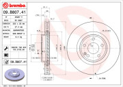 09.B807.41 Brzdový kotouč COATED DISC LINE BREMBO