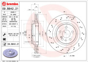 09.B842.21 Brzdový kotouč COATED DISC LINE BREMBO