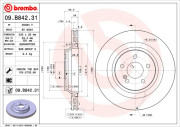 09.B842.31 Brzdový kotouč COATED DISC LINE BREMBO