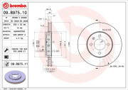 09.B975.11 Brzdový kotouč COATED DISC LINE BREMBO