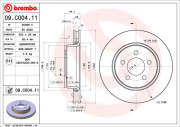 09.C004.11 Brzdový kotouč COATED DISC LINE BREMBO