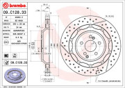 09.C128.33 Brzdový kotouč CO-CAST DISCS LINE BREMBO