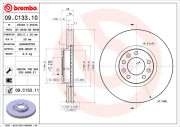 09.C133.11 Brzdový kotouč COATED DISC LINE BREMBO