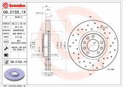 09.C133.1X Brzdový kotouč BEARING DISC LINE BREMBO