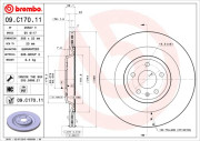 09.C170.11 Brzdový kotouč COATED DISC LINE BREMBO