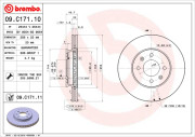 09.C171.11 Brzdový kotouč COATED DISC LINE BREMBO