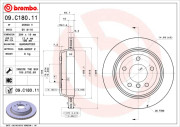 09.C180.11 Brzdový kotouč COATED DISC LINE BREMBO