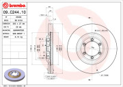 09.C244.10 Brzdový kotouč BREMBO