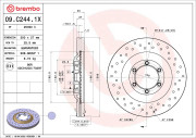 09.C244.1X Brzdový kotouč BEARING DISC LINE BREMBO