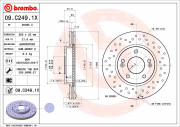 09.C249.1X Brzdový kotouč BREMBO XTRA LINE BREMBO