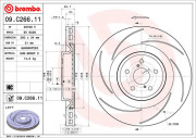 09.C266.11 Brzdový kotouč COATED DISC LINE BREMBO