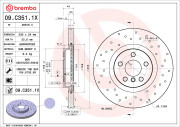 09.C351.1X Brzdový kotouč BEARING DISC LINE BREMBO